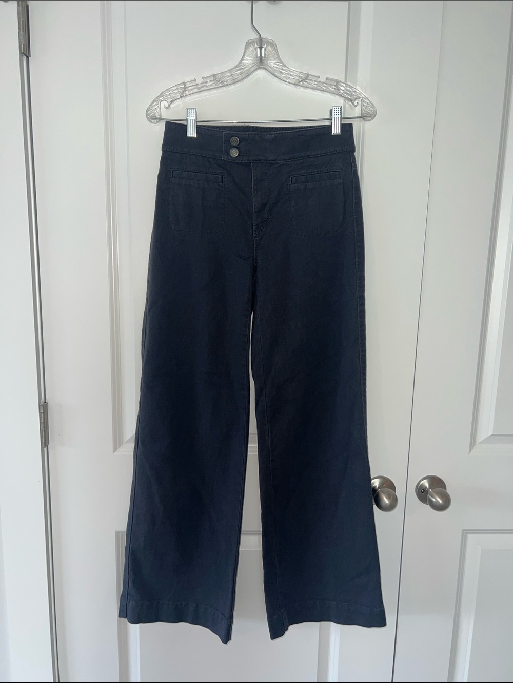 LOFT Palmer Wide Leg Pants – Washed Black size 0 - Picture 2 of 7
